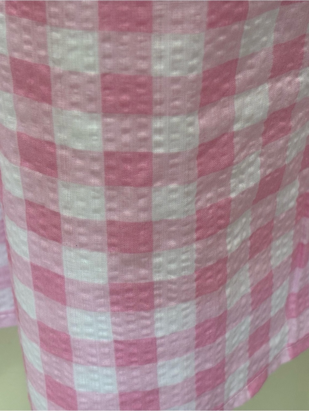 Pink Checkered Women’s Pajama Dress-Large - Picture 9 of 11